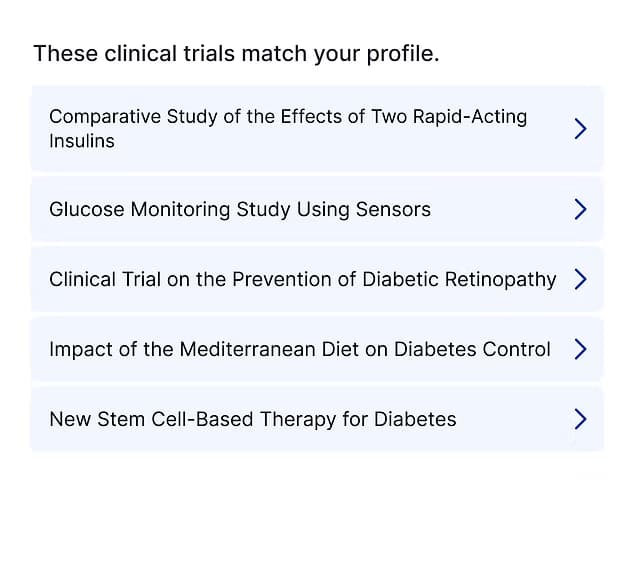 2. Receive a list of trials