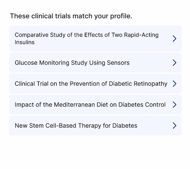 2. Receive a list of trials